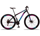 10% PIX - Bicicleta Mountain Bike 21 Velocidades Aço Suspensão Shimano