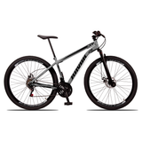 10% PIX - Bicicleta Mountain Bike 21 Velocidades Aço Suspensão Shimano