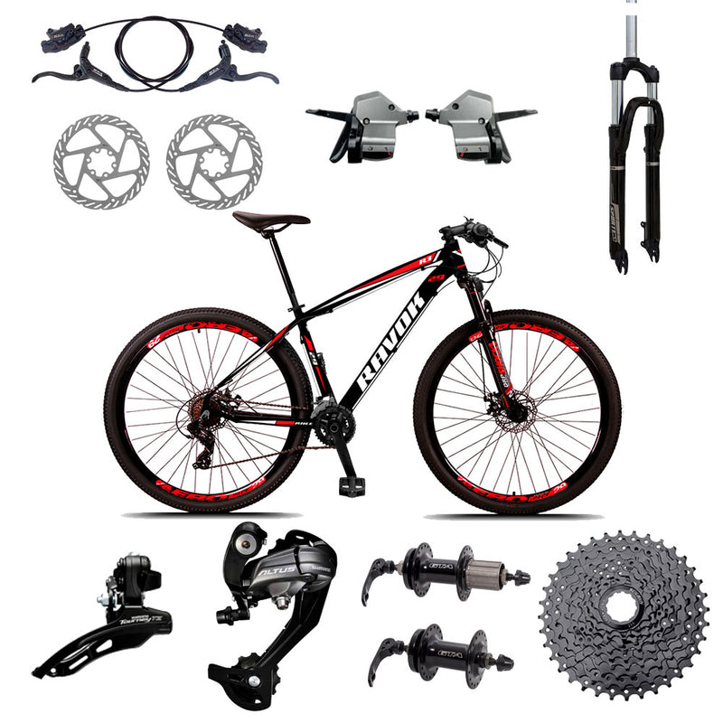 10% PIX - Bicicleta Aro 29 Freio A Disco Hidraúlico 27 Velocidades Alavanca Alúminio K7 Shimano