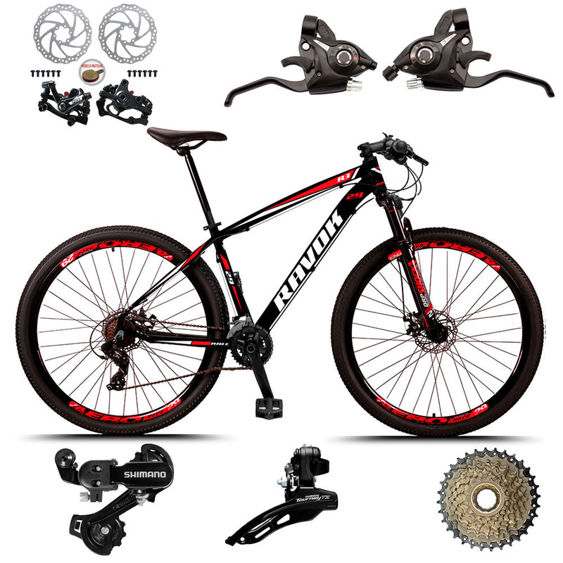 10% PIX - Bicicleta Bike Aro 29 Alumínio 21 Velocidades Shimano Suspensão Freio A Disco