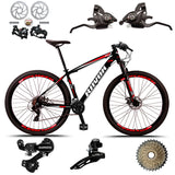 10% PIX - Bicicleta Bike Aro 29 Alumínio 21 Velocidades Shimano Suspensão Freio A Disco