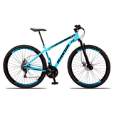 10% PIX - Bicicleta Mountain Bike 21 Velocidades Aço Suspensão Shimano