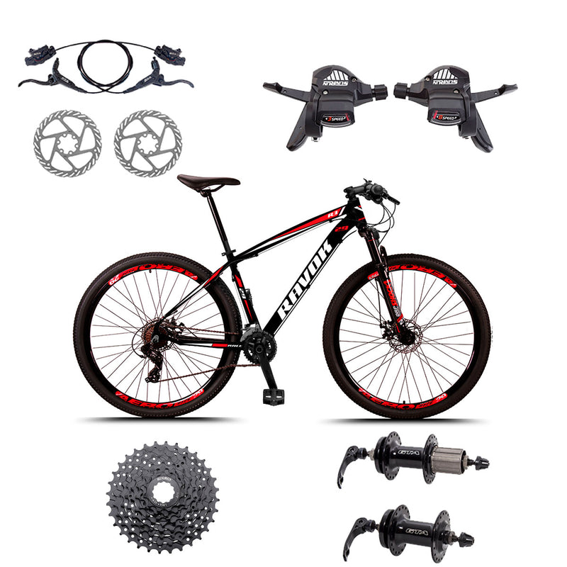 10% PIX - Bicicleta Aro 29 Freio A Disco Hidraúlico 24 Velocidades Cubo Alúminio K7