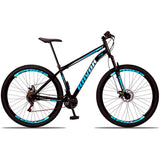 10% PIX - Bicicleta Mountain Bike 21 Velocidades Aço Suspensão Shimano