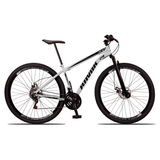 10% PIX - Bicicleta Mountain Bike 21 Velocidades Aço Suspensão Shimano