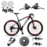10% PIX - Bicicleta Aro 29 Freio A Disco 27 Velocidades Cubo Alúminio K7
